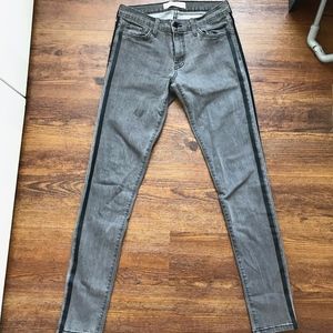 Grey Jeans with black stripes